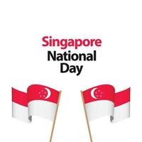 Happy Singapur Nationalfeiertag Feier Vektor Template Design Illustration