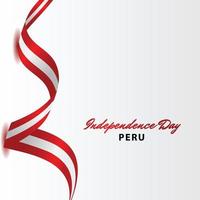 happy peru självständighetsdagen firande vektor mall design illustration