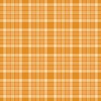 Innen- prüfen Stoff Textur, Netzwerk Hintergrund Plaid Schottenstoff. spanisch Muster Vektor nahtlos Textil- im Orange und sandig braun Farben.