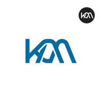 Brief kaa Monogramm Logo Design vektor