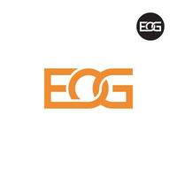 brev eog monogram logotyp design vektor