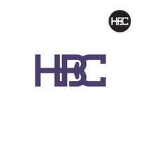 brev hbc monogram logotyp design vektor