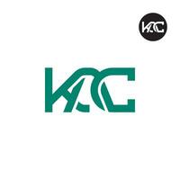 Brief kac Monogramm Logo Design vektor