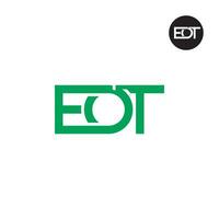 Brief eot Monogramm Logo Design vektor