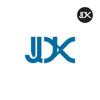 brev jux monogram logotyp design vektor