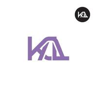 Brief Kal Monogramm Logo Design vektor