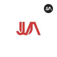 brev jua monogram logotyp design vektor