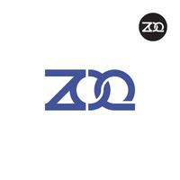 Brief zoq Monogramm Logo Design vektor