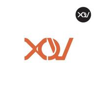 Brief xov Monogramm Logo Design vektor