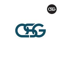 brev qsg monogram logotyp design vektor