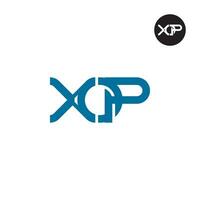 Brief xop Monogramm Logo Design vektor