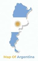 Vektor Karte von Argentinien mit National Flagge