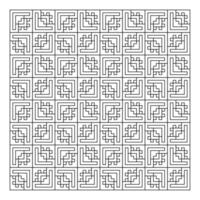 abstrakt schwarz und Weiß geometrisch Design mit fließend handgemalt Linien vektor