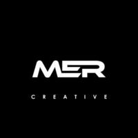 mer Brief Initiale Logo Design Vorlage Vektor Illustration