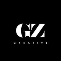 gz Brief Initiale Logo Design Vorlage Vektor Illustration