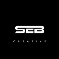 seb Brief Initiale Logo Design Vorlage Vektor Illustration