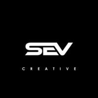 sev Brief Initiale Logo Design Vorlage Vektor Illustration