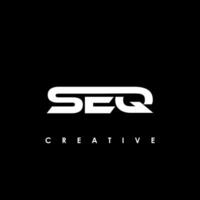 seq Brief Initiale Logo Design Vorlage Vektor Illustration