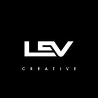 lev Brief Initiale Logo Design Vorlage Vektor Illustration