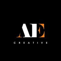 ae Brief Initiale Logo Design Vorlage Vektor Illustration