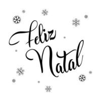 frohe weihnachten auf brasilianisch portugiesisch. vektor