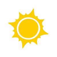 Sonne Symbol. das Silhouette von das Sonne leuchtenden hell auf ein Frühling Morgen vektor