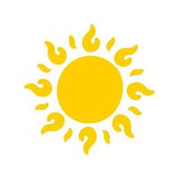 Sonne Symbol. das Silhouette von das Sonne leuchtenden hell auf ein Frühling Morgen vektor