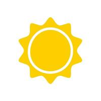 Sonne Symbol. das Silhouette von das Sonne leuchtenden hell auf ein Frühling Morgen vektor