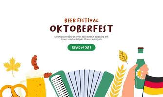 oktoberfest horisontell baner vektor design