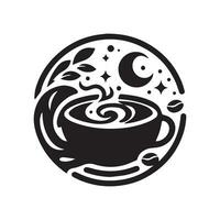 minimalistisch Kaffee Logo auf ein Weiß Hintergrund vektor