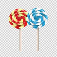 Lutscher-Swirl, bunte Zuckerbonbons-Set vektor