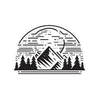 minimalistisch Berg Logo auf ein Weiß Hintergrund vektor