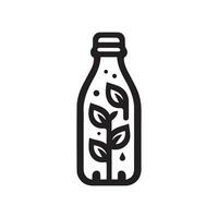 minimalistisch Flasche Logo auf ein Weiß Hintergrund vektor