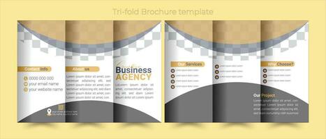 trifold broschyr för företag modern design mall vektor