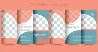 trifold broschyrmall för modern affärsdesign vektor