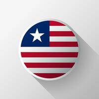 kreativ Liberia flagga cirkel bricka vektor