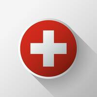 kreativ Schweiz Flagge Kreis Abzeichen vektor