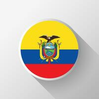 kreativ ecuador flagga cirkel bricka vektor