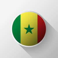 kreativ Senegal Flagge Kreis Abzeichen vektor