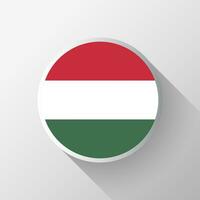 kreativ Ungarn Flagge Kreis Abzeichen vektor