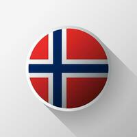 kreativ Norge flagga cirkel bricka vektor