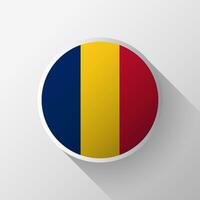 kreativ rumänien flagga cirkel bricka vektor