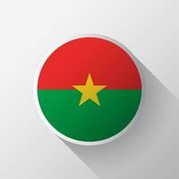 kreativ Burkina Faso Flagge Kreis Abzeichen vektor