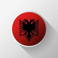 kreativ albania flagga cirkel bricka vektor