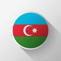 kreativ azerbaijan flagga cirkel bricka vektor