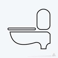 Vektorgrafik des Toilettensitzes - Linienstil