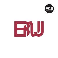 brev bnj monogram logotyp design vektor