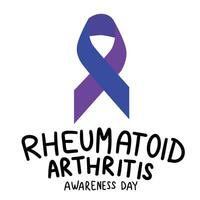 rheumatoide Arthritis Bewusstsein Tag Text Banner. Handschrift Text rheumatoide Arthritis Bewusstsein Tag. Hand gezeichnet Vektor Kunst