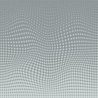 abstrakt lite grå aska Färg polka punkt blandning halvton vågig förvränga mönster på grå aska Färg bakgrund vektor