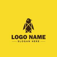 Pinguin Logo und Symbol sauber eben modern minimalistisch Geschäft und Luxus Marke Logo Design editierbar Vektor